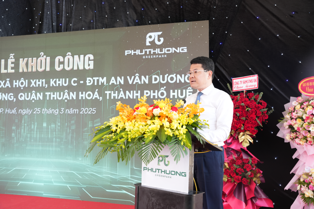 Ông Hoàng Hải Minh - Phó Chủ tịch UBND thành phố phát biểu tại buổi lễ.